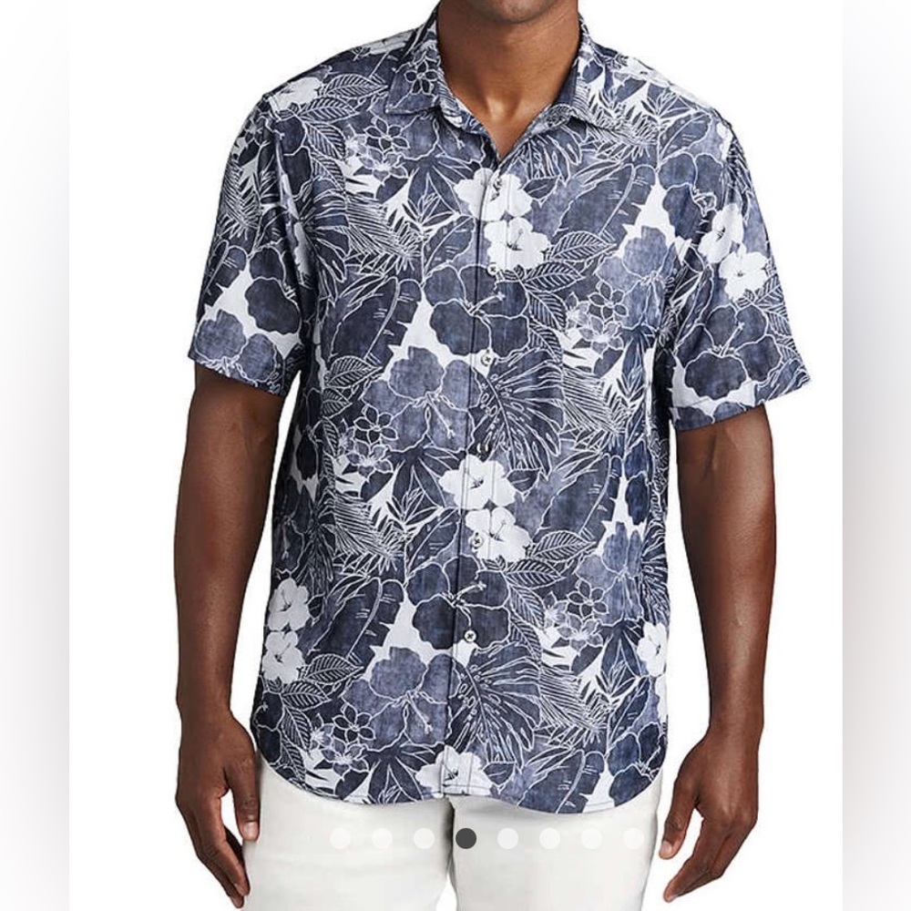 Men's Tommy Bahama Coconut Point Playa Flora Eco Short Sleeve Shirt